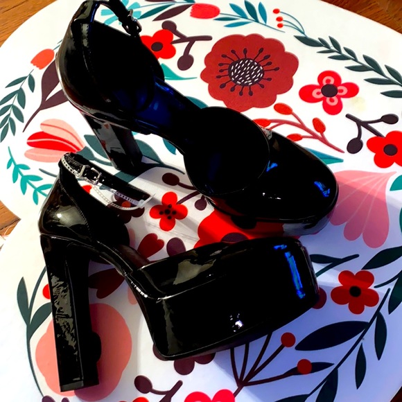 Gianni Bini Women’s Black Patent Leather Platform Shoes, Size 9.5M, 6” Heel NWT - Picture 9 of 11